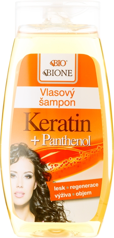 Keratynowy szampon do włosów - Bione Cosmetics Keratin + Panthenol Hair Shampoo