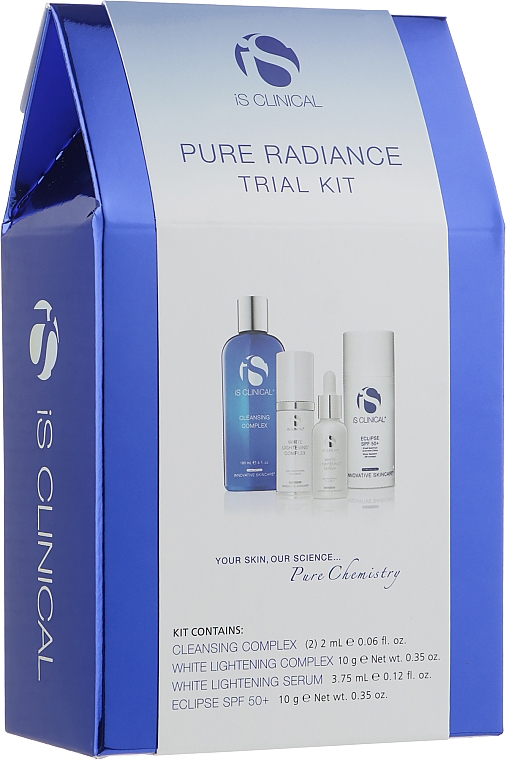 Zestaw - Is Clinical Pure Radiance Trial Kit (cl/gel/2*2ml + serum/3.75ml + ser/3.75ml + sun/cr/10g) — Zdjęcie N1