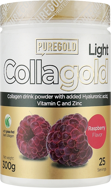 Kolagen z kwasem hialuronowym i witaminą C Malina - Pure Gold CollaGold Light Raspberry — Zdjęcie N1