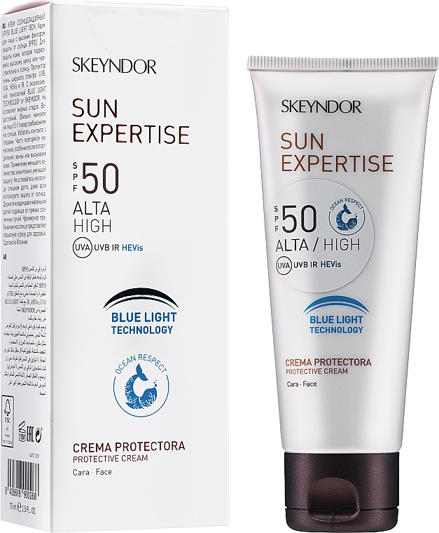 Ochronny krem przeciwsłoneczny do twarzy - Skeyndor Sun Expertise High Protective Cream SPF50 — Zdjęcie N2