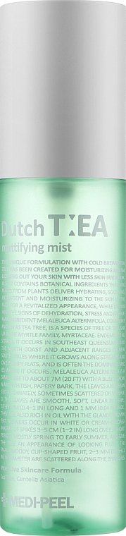 Matująca mgiełka do twarzy z wyciągiem z drzewa herbacianego - MEDIPEEL Dutch Tea Mattifying Mist
