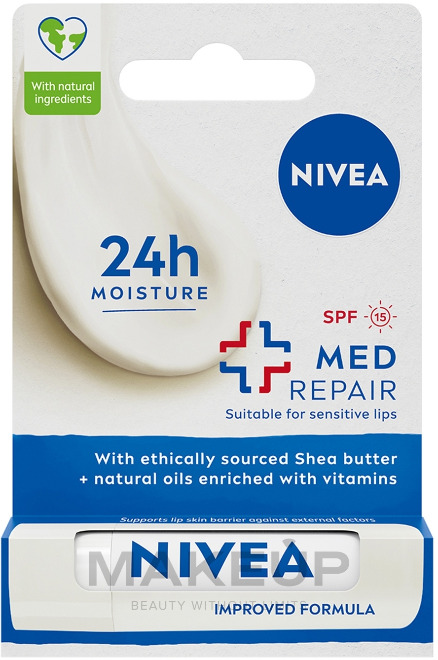 Pomadka do ust Soothe & Protect SPF 15 - NIVEA Med Repair Lip Balm — Zdjęcie 4.8 g