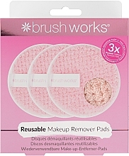 Silikonowe gąbki do mycia twarzy - Brushworks Reusable Makeup Remover Pads  — Zdjęcie N2