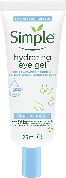 Nawilżający żel do okolic oczu - Simple Water Boost Hydrating Eye Gel