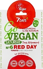 PREZENT! Wyrównująca maseczka do twarzy z ekstraktem z pomidora - 7 Days Go Vegan Saturday Red Day — Zdjęcie N1