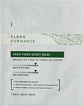 Kup Maska na twarz z włókna konopnego - Babor Doctor Babor Cleanformance Hemp Fiber Sheet Mask
