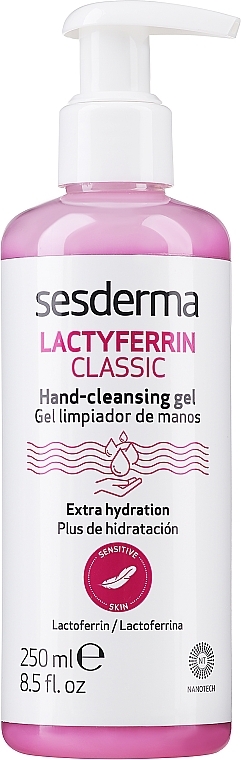 Antybakteryjny żel do dezynfekcji rąk - SesDerma Laboratories Lactyferrin Sanitizer Hand Sanitizer Gel — Zdjęcie N1