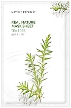 Maska w płachcie z ekstraktem z drzewa herbacianego - Nature Republic Real Nature Mask Sheet Tea Tree — Zdjęcie N1