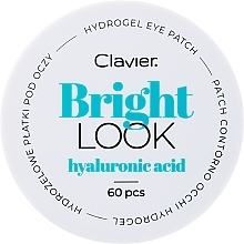 Żelowe płatki pod oczy z kwasem hialuronowym - Clavier Bright Look Hyaluronic Acid Hydrogel Eye Patch — Zdjęcie N1