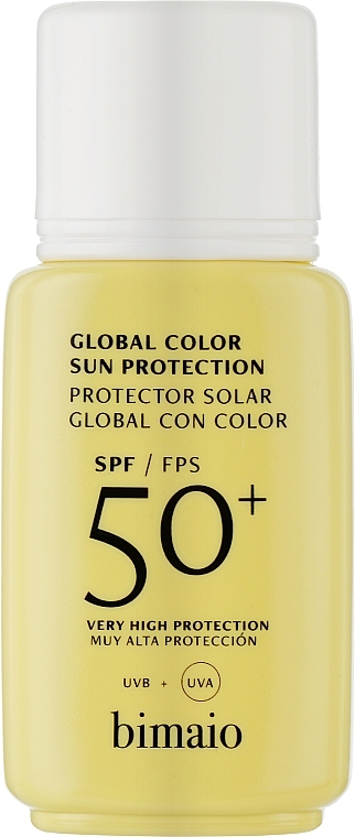 Krem łagodzący do twarzy SPF 5O+ - Bimaio Global Color Sun Protection 