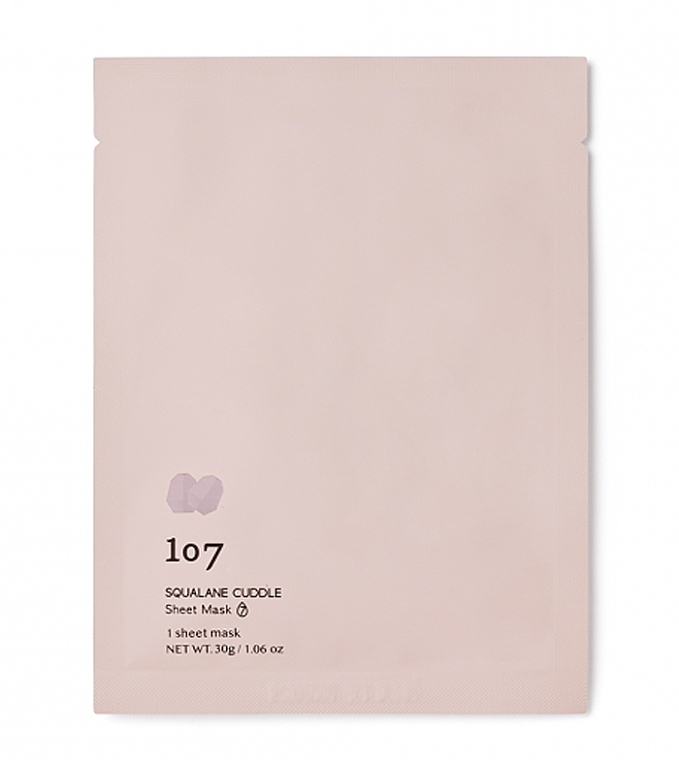 Maska do twarzy w płachcie - 107 Beauty Squalane Cuddle Sheet Mask — Zdjęcie N1