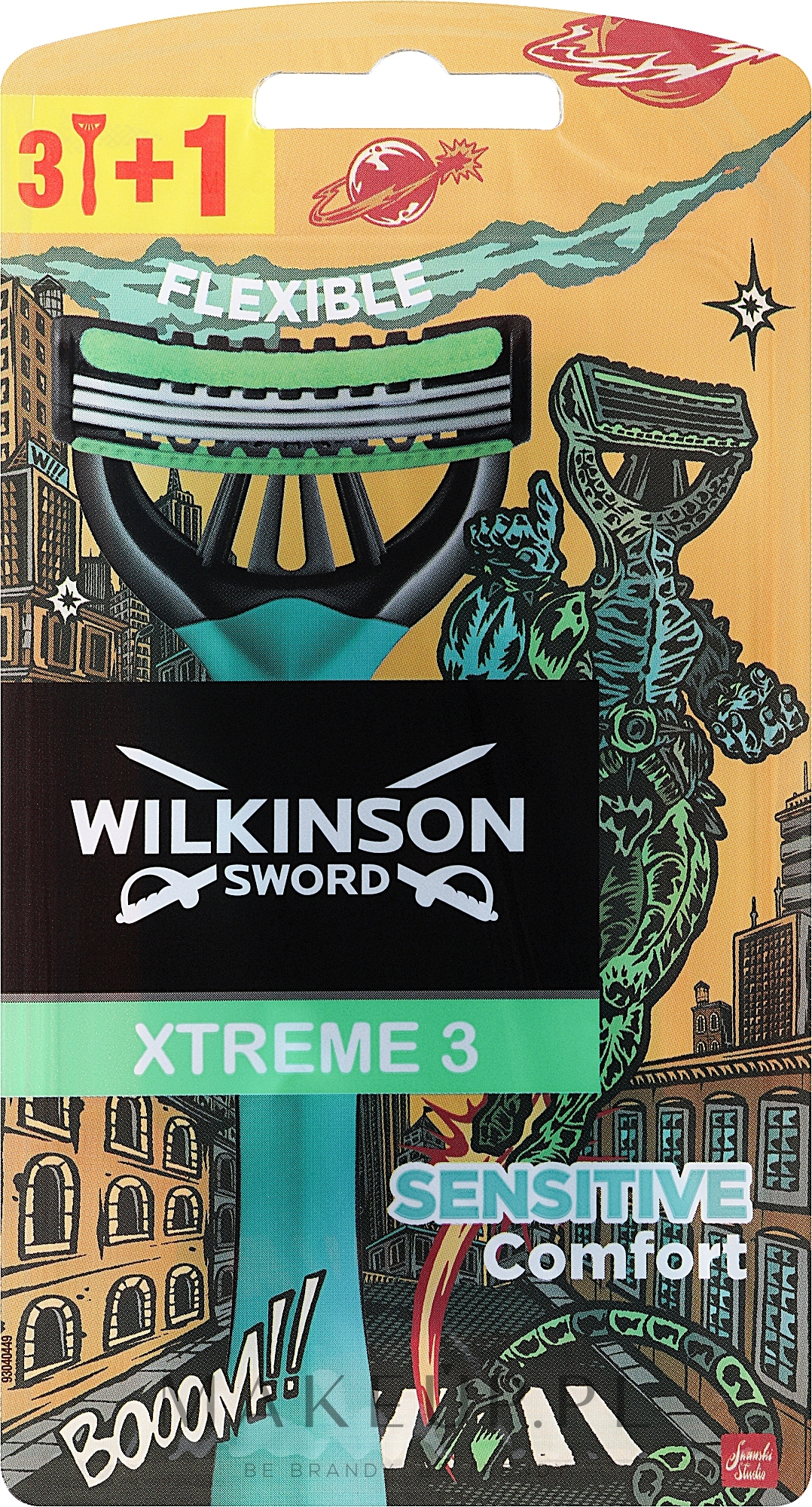 Jednorazowe maszynki do golenia, 4 szt. - Wilkinson Sword Xtreme 3 Sensitive Comfort  — Zdjęcie 4 szt.