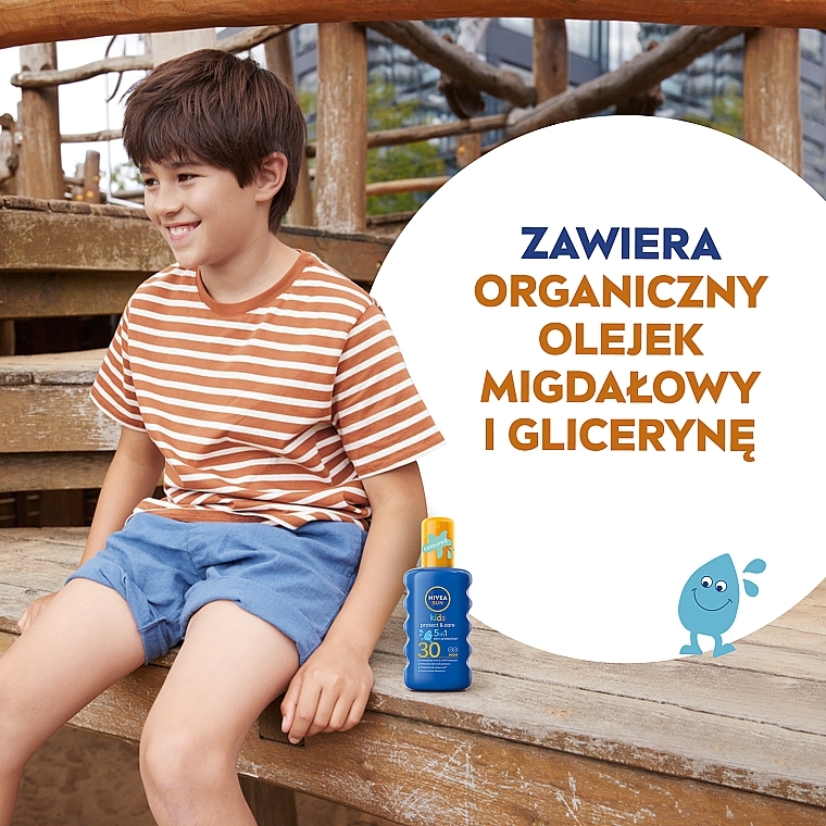 Nawilżający spray ochronny na słońce dla dzieci SPF 30 - NIVEA Sun Kids Protect And Play Spray — Zdjęcie N4