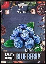 Maska w płachcie z ekstraktem z jagód - Quret Beauty Recipe Mask Blue Berry Vitalizing — Zdjęcie N1