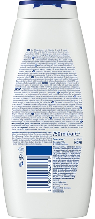 Aloesowy żel pod prysznic - NIVEA Care Shower Cream Natural Aloe Vera — Zdjęcie N2