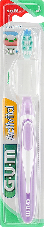 Szczoteczka do zębów Activital, miękka, fioletowa - G.U.M Soft Compact Toothbrush — Zdjęcie N1