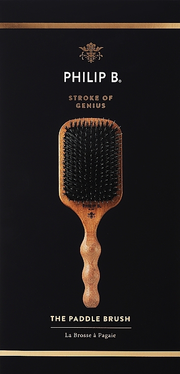 Szczotka do włosów z naturalnym i nylonowym włosiem - Philip B Paddle Hair Brush — Zdjęcie N1