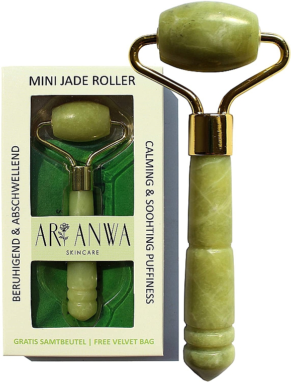 Jadeitowy masażer do twarzy - ARI ANWA Skincare Mini Jade Roller — Zdjęcie N1