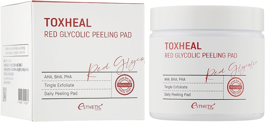 Płatki peelingujące - Esthetic House Toxheal Red Glycolic Peeling Pad — Zdjęcie N1