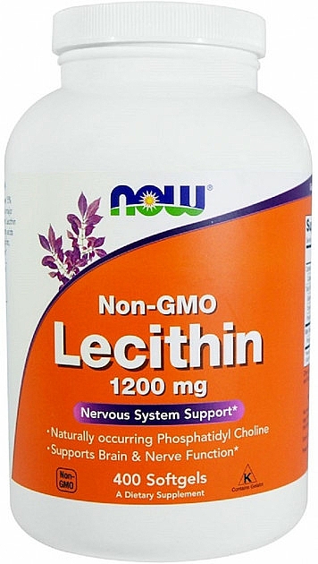 Suplement diety Lecytyna, 400 kapsułek, 1200 mg - Now Foods — Zdjęcie N1