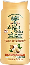 Regenerujący szampon do włosów z masłem shea i olejem makadamia - Le Petit Olivier Balm Shampoo Repairing Shea Butter Macadamia — Zdjęcie N1