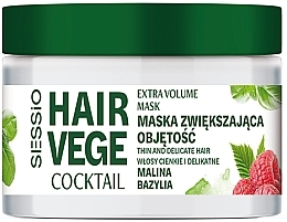 Maska zwiększająca objętość włosów Malina i bazylia - Sessio Hair Vege Cocktail Extra Volume Mask — Zdjęcie N1