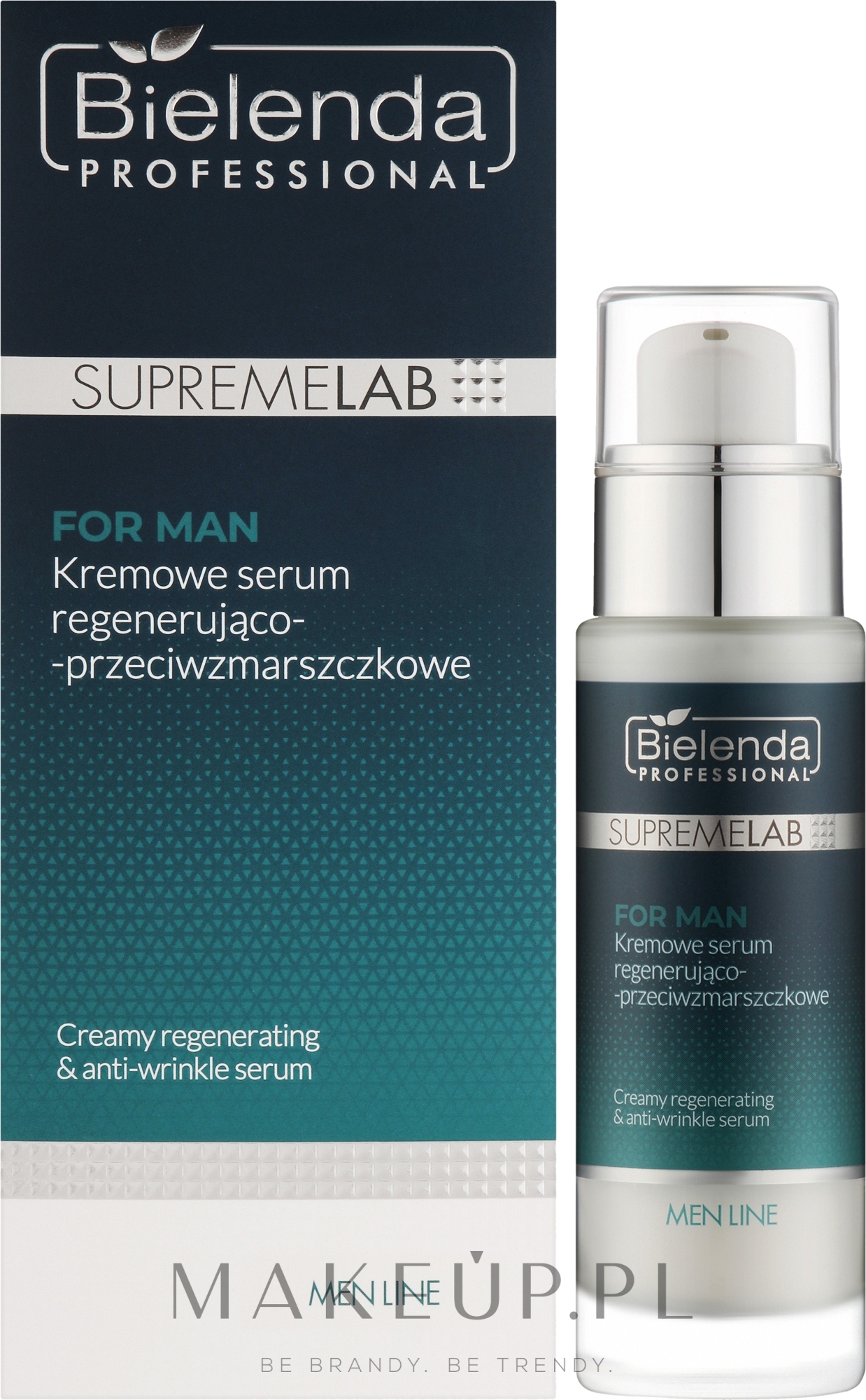 Kremowe serum regenerująco-przeciwzmarszczkowe do twarzy - Bielenda Professional SupremeLab For Man — Zdjęcie 30 ml