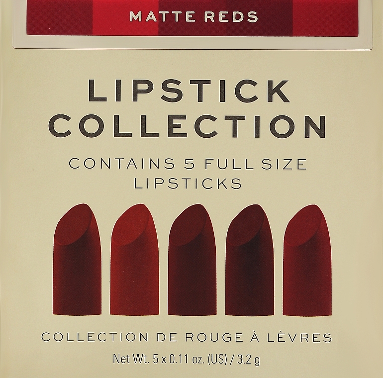 Zestaw 5 szminek do ust - Revolution Pro 5 Lipstick Collection Matte Reds — Zdjęcie N1