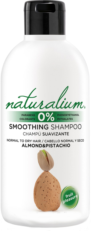 Wygładzający szampon do włosów normalnych i suchych z wyciągiem z migdała i pistacji - Naturalium Almond & Pistachio Smoothing Shampoo — Zdjęcie N1