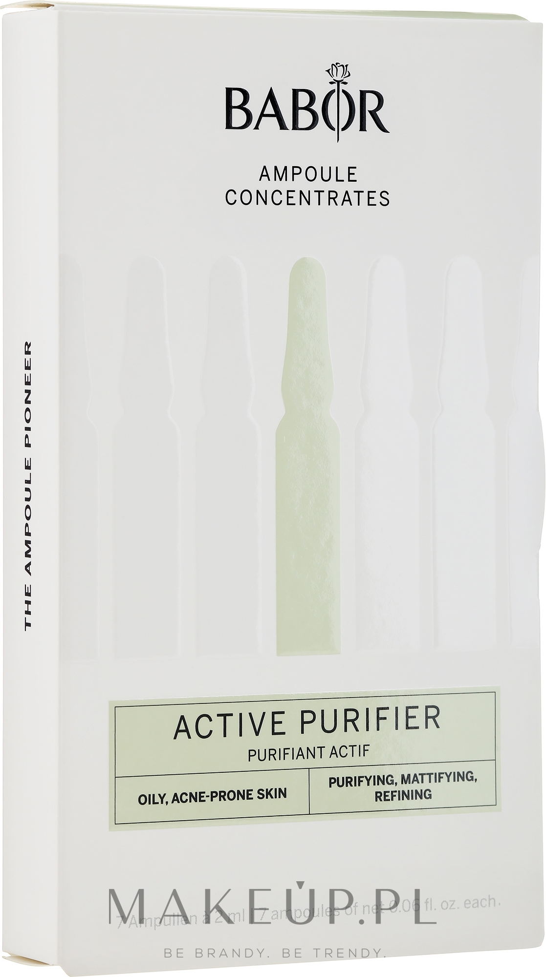 Matujące ampułki do twarzy do skóry zanieczyszczonej - Babor Ampoule Concentrates Active Purifier — Zdjęcie 7 x 2 ml