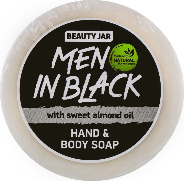 Mydło do rąk i ciała z olejem ze słodkich migdałów dla mężczyzn - Beauty Jar Men In Black Hand & Body Soap