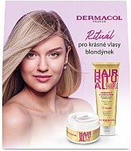 Zestaw - Dermacol Hair Ritual Grow & Super Blonde (shm/250 ml + mask/200 ml) — Zdjęcie N1