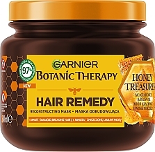 Odbudowująca maska do zniszczonych i łamliwych włosów z miodem akacjowym i woskiem pszczelim - Garnier Botanic Therapy Hair Remedy Honey Treasures Reconstructing Mask — Zdjęcie N1