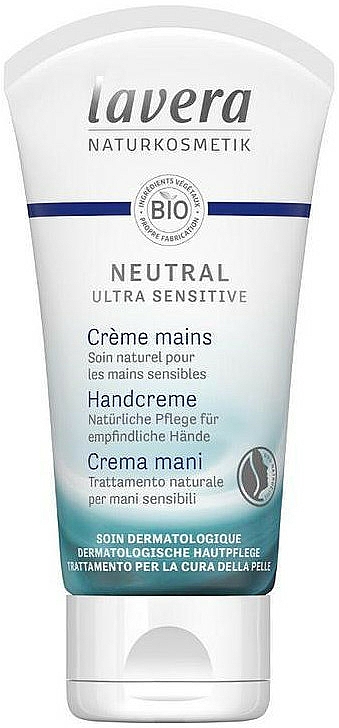 Naturalny krem do rąk na noc - Lavera Neutral Green Ultra Sensitive Hand Cream — фото N1