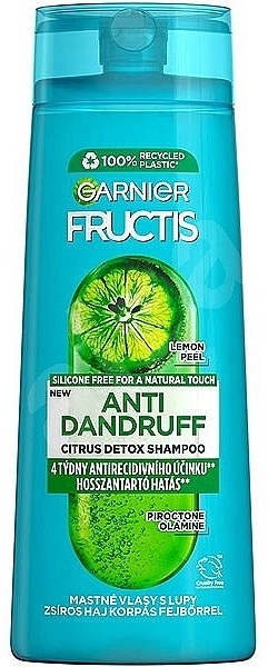 Cytrusowy szampon do włosów przeciw łupieżowi - Garnier Fructis Antidandruff Citrus Detox Shampoo — Zdjęcie N1