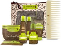 Kup Zestaw - Macadamia Natural Oil (sh/100ml + con/100ml + means/30ml + msk/30ml + con/60ml + brush)