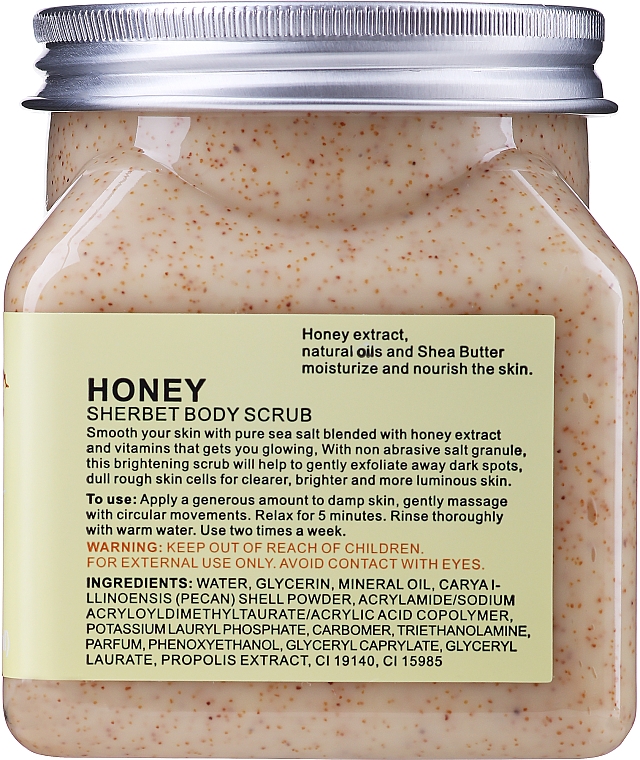 Peeling do ciała Miód - Wokali Sherbet Body Scrub Honey — Zdjęcie N2