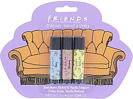 Kup Zestaw balsamów do ust - Paladone Beauty Friends Beauty Sofa Lip Balm Trio (lip/balm/3x4g)