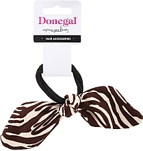 Gumka do włosów FA-5621, brązowa zebra - Donegal — Zdjęcie N1