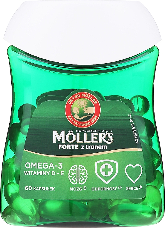 Suplement diety Omega-3 w kapsułkach - Orkla Moller's Forte Omega-3 — Zdjęcie N1