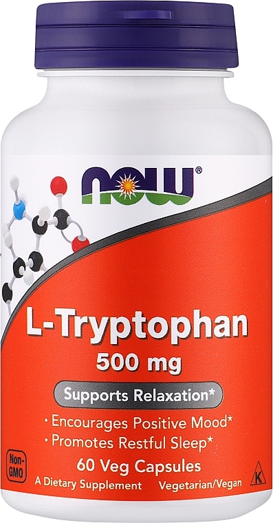 L-Tryptophan na dobry nastrój i spokojny sen - Now Foods L-Tryptophan