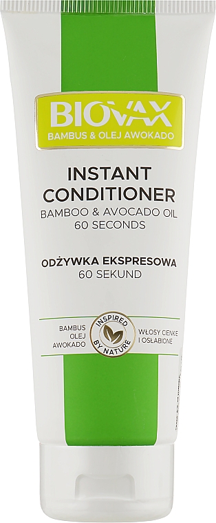 Odżywka ekspresowa 60 sekund do włosów cienkich i osłabionych - Biovax Hair Conditioner — Zdjęcie N1