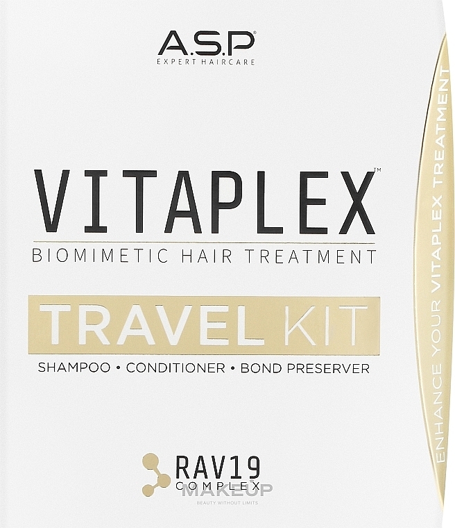 Zestaw - ASP Vitaplex Travel Kit (shm/100ml + cond/100ml + preserver/100ml) — Zdjęcie N1