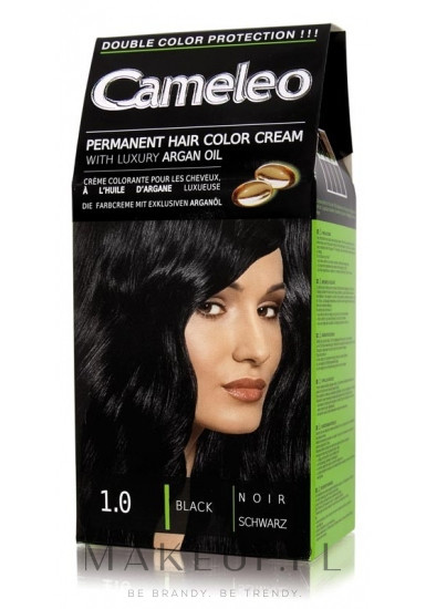 Farba do włosów z olejem arganowym - Delia Cameleo — Zdjęcie 1.0 - Czarny