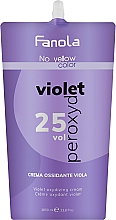 Fioletowy utleniacz w kremie 7,5% (25 vol) - Fanola No Yellow Purple Oxidizing Cream (25 Vol) — Zdjęcie N1