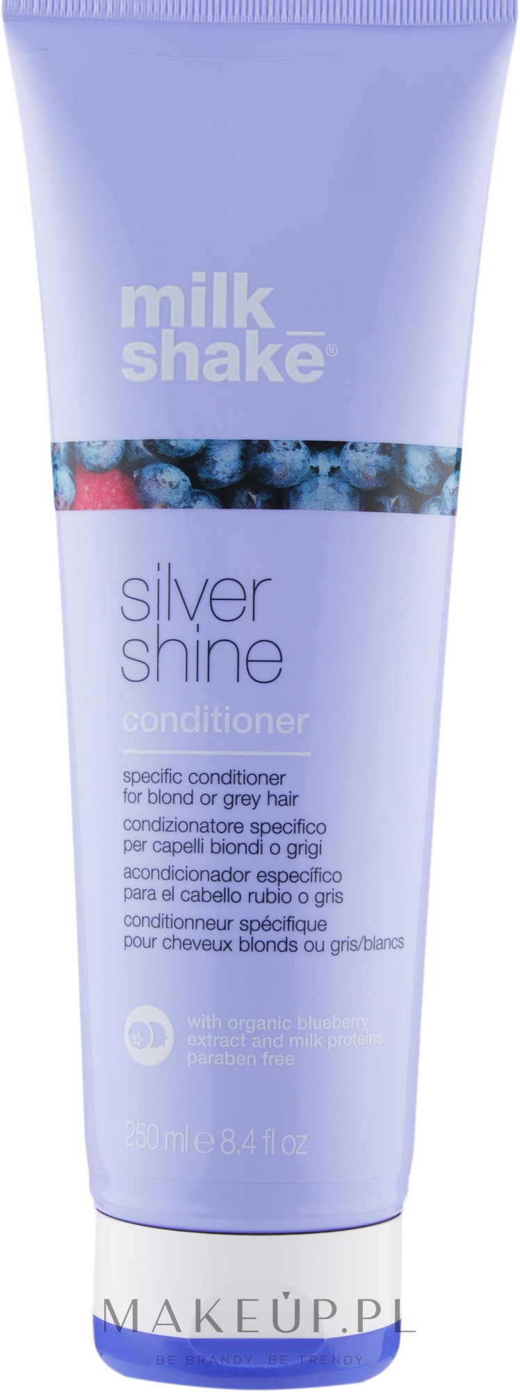 Odżywka do siwych i blond włosów nadająca im blask - Milk Shake Silver Shine Conditioner — Zdjęcie 250 ml