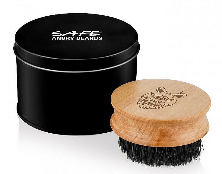 Drewniana szczotka do brody - Angry Beards Safe Brush — Zdjęcie N1