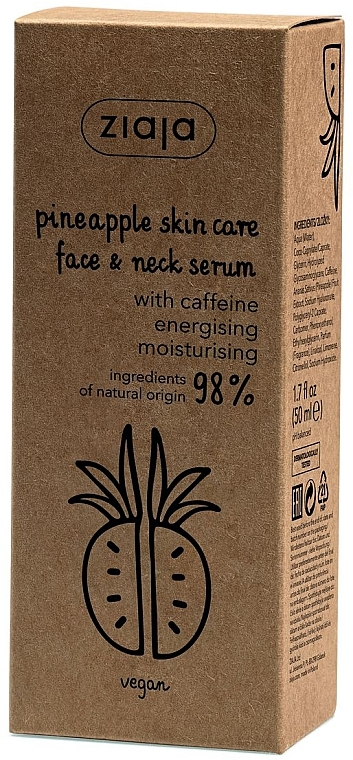 Serum do twarzy i szyi z ekstraktem z ananasa - Ziaja Pineapple Skin Care Face & Neck Serum — Zdjęcie N2