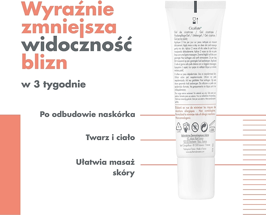 Rewitalizujący żel na blizny - Avene Cicalfate+ Gel Cicatrice — Zdjęcie N5