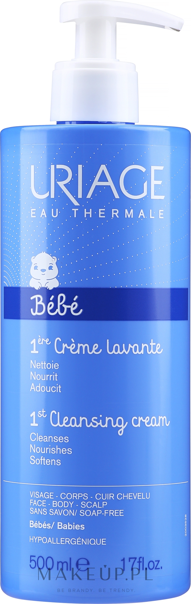 Pieniący się krem do mycia ciała dla dzieci i niemowląt - Uriage Babies Crème Lavante — Zdjęcie 500 ml